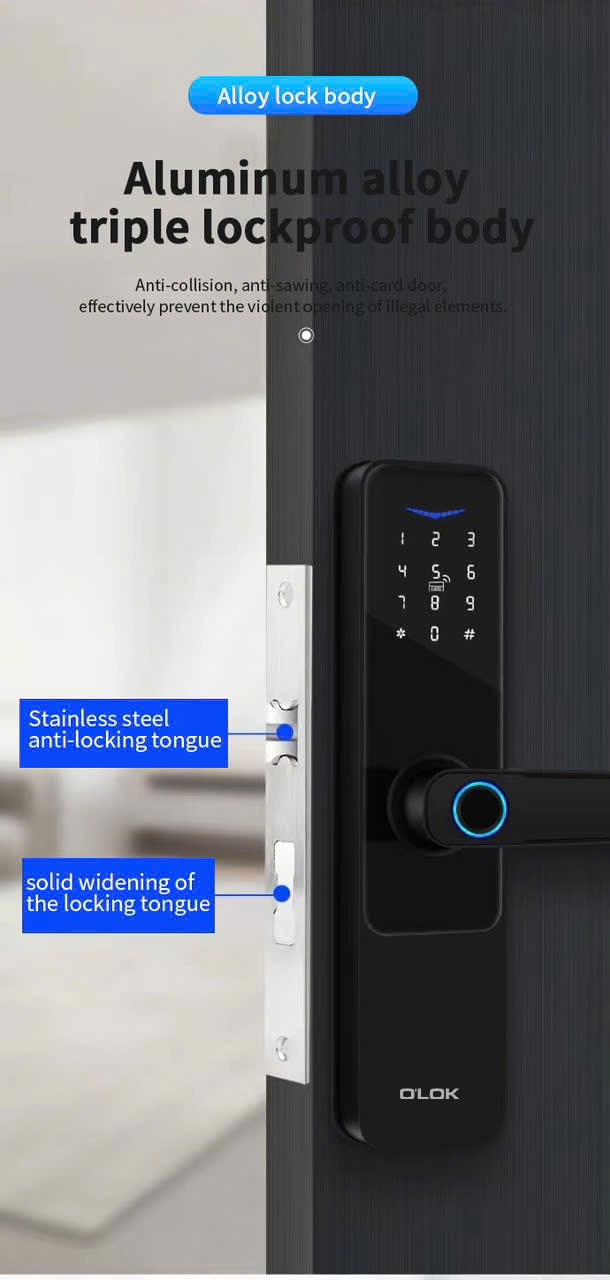 Khóa cửa vân tay O’LOK S1100 3 OLOK S100 002